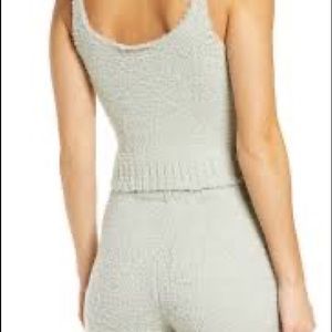 Skims cozy knit tank top aquamarine small medium